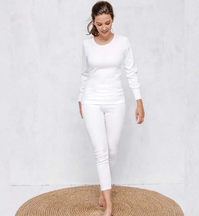 Legging ultra chaud Femme - Blanc - Made in France