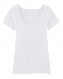 T-shirt en Coton BIO - Blanc - Femme