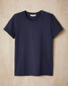 T-shirt en Coton BIO - Marine - Femme