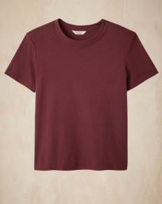 T-shirt épais en Coton Bio - Aubergine