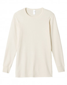 Tee-shirt Homme Blanc Manches longues - 100% Coton | Lemahieu