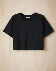 T-shirt crop top - Noir