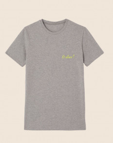 T-shirt brodé unisexe - Gris - Et alors ?