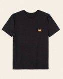 T-shirt brodé unisexe - Noir - Orange