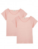 2x T-shirts Lin - Rose - Femme