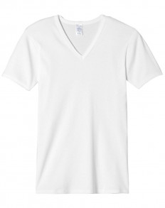 Tee-shirt Col V Homme - Couleur - Manches courtes - 100% Coton | Lemahieu