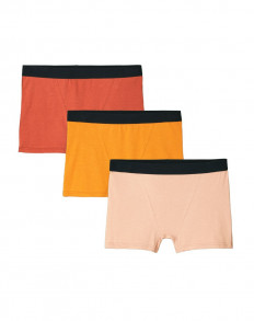 3x Boxers femme en Coton BIO - Terracota + Mordore + Chocolat