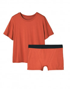 Ens. Nuit t-shirt + boxer - Terracotta