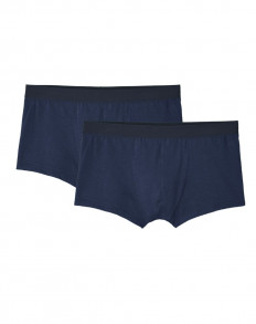 2x Boxers courts en Coton BIO - Marine