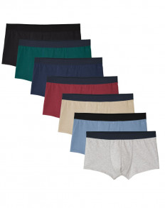 7x Boxers courts en Coton BIO - 7 couleurs