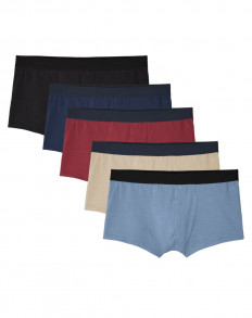 5x Boxers courts en Coton BIO - 5 couleurs