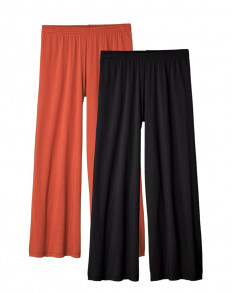 2x  Pantalons de nuit - Terracotta - Noir