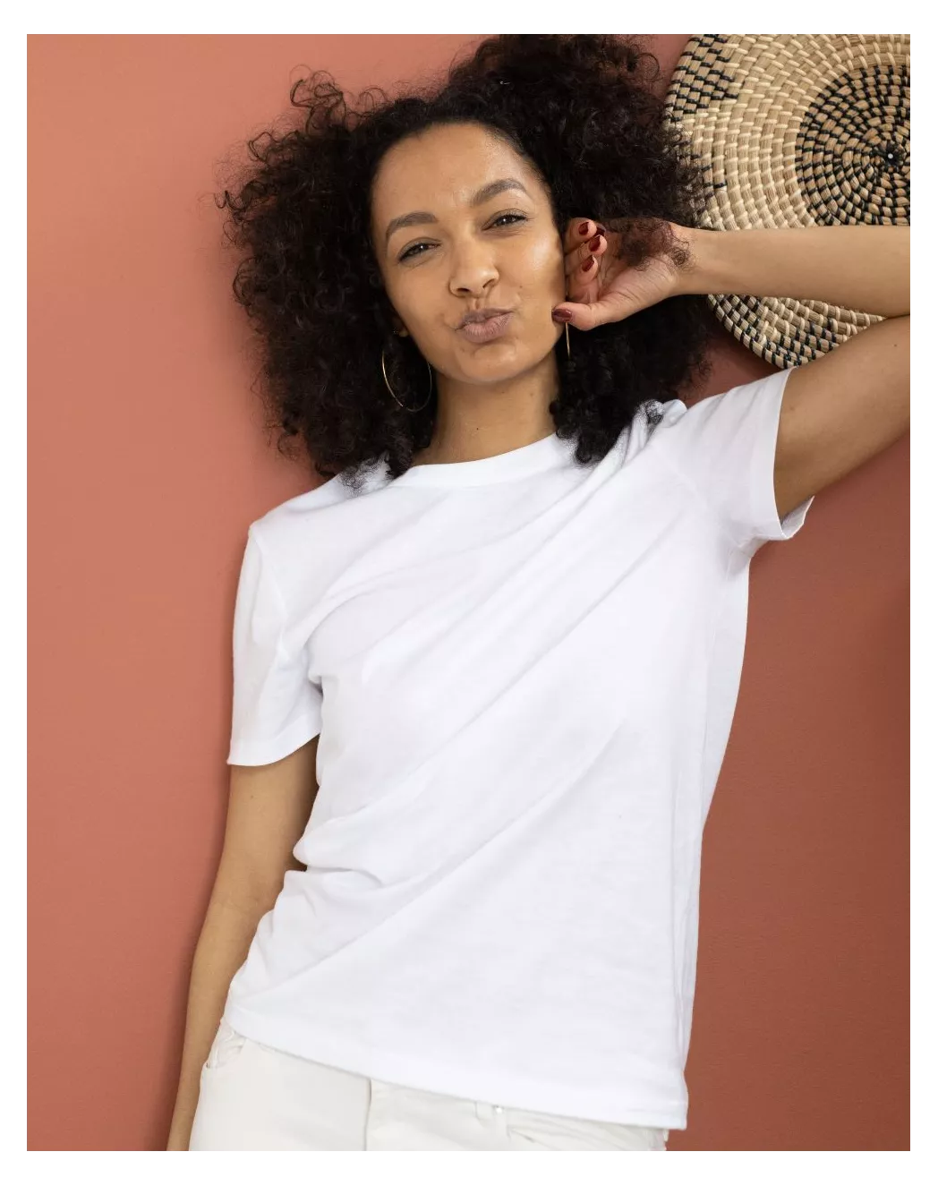 T-shirt Femme blanc en coton Bio, éthique et Made in France | Lemahieu