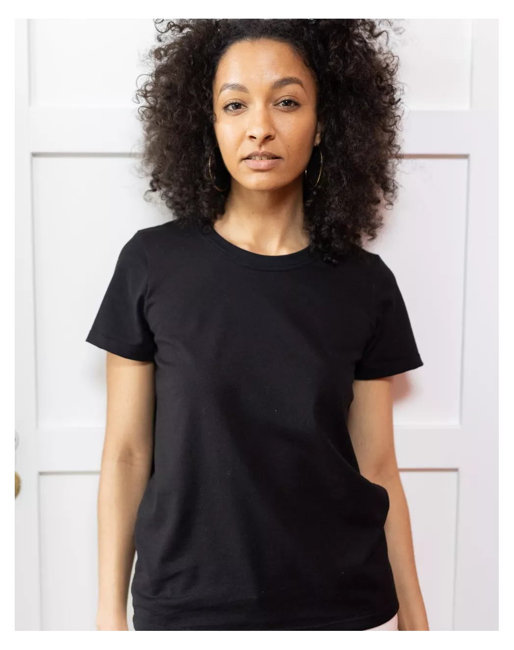 T-shirt Femme noir en coton Bio, éthique et Made in France | Lemahieu