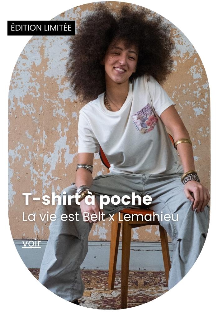 Lot De 5 - T-Shirt Basique - Coton Bio Bleu / Blanc Femme