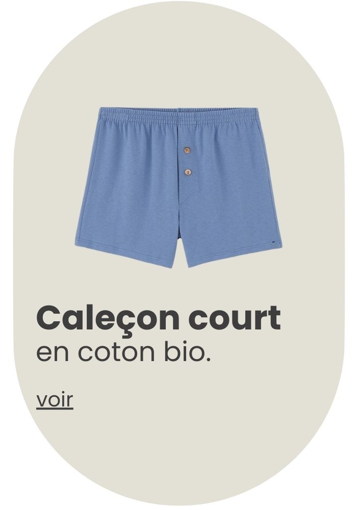 Sous-Vêtements Homme Made in France en Coton Bio