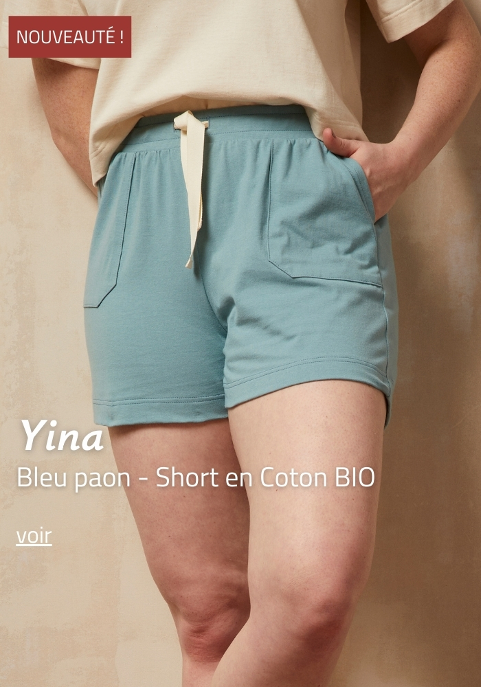 Short Bleu Paon Made in France | Lemahieu