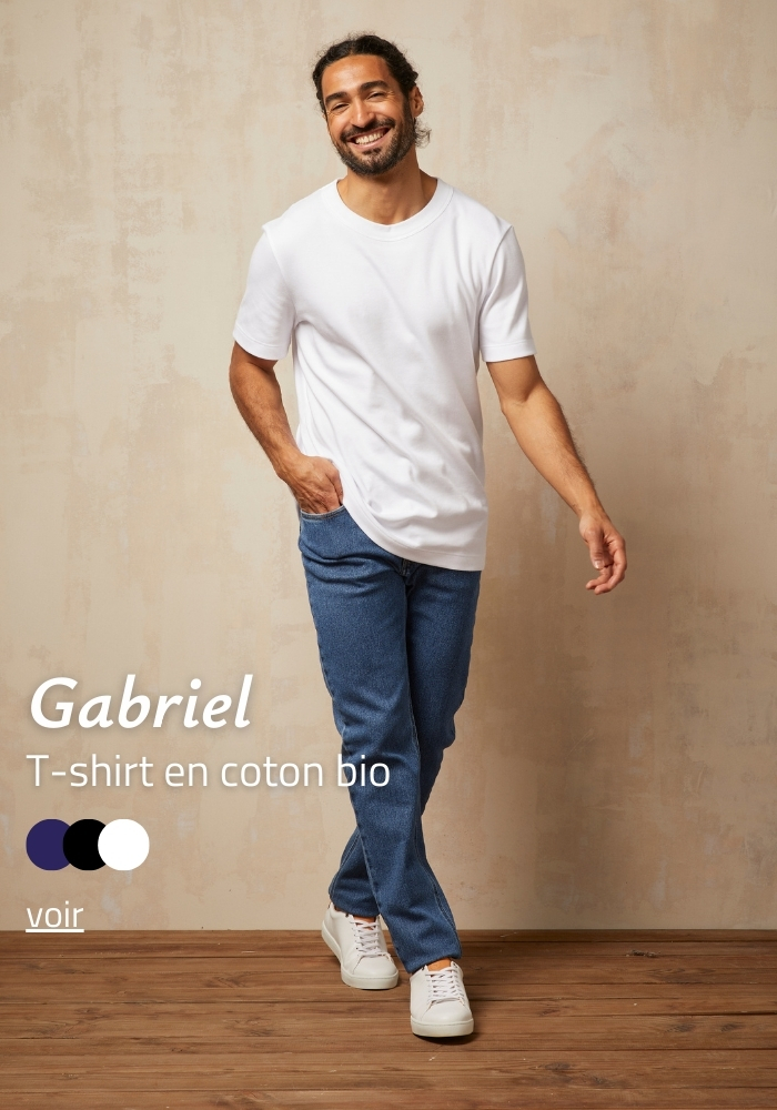 T-shirt homme en coton Bio Made in France | Lemahieu