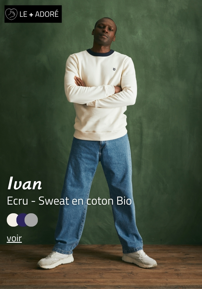 Sweat écru Made in France | Lemahieu