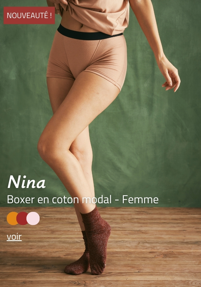 Boxer femme en coton modal Made in France | Lemahieu