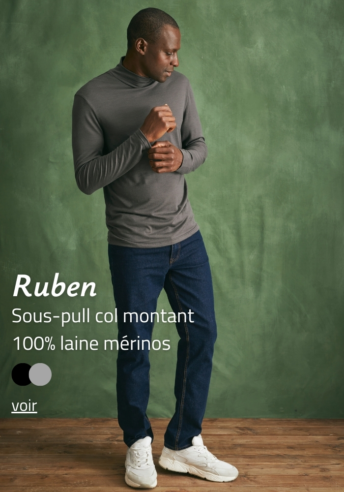 sous-pull 100% laine mérinos Made in France | Lemahieu